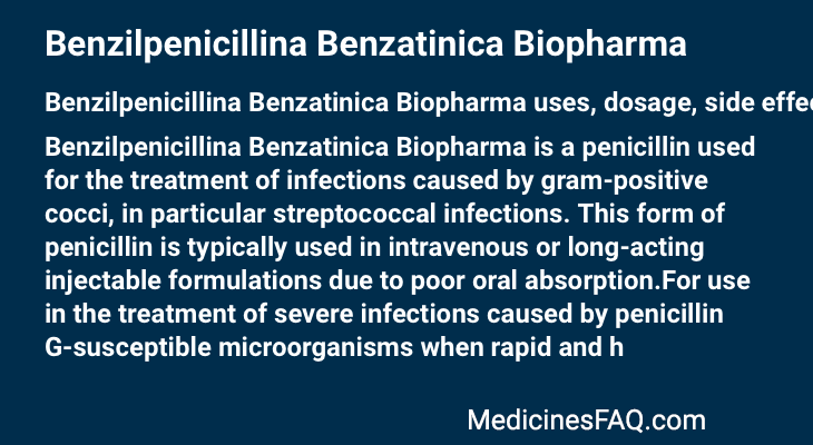 Benzilpenicillina Benzatinica Biopharma