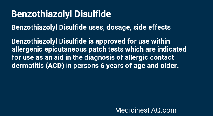 Benzothiazolyl Disulfide