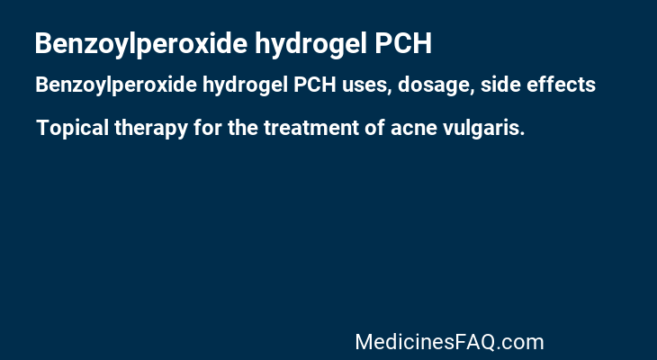 Benzoylperoxide hydrogel PCH