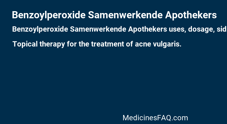 Benzoylperoxide Samenwerkende Apothekers