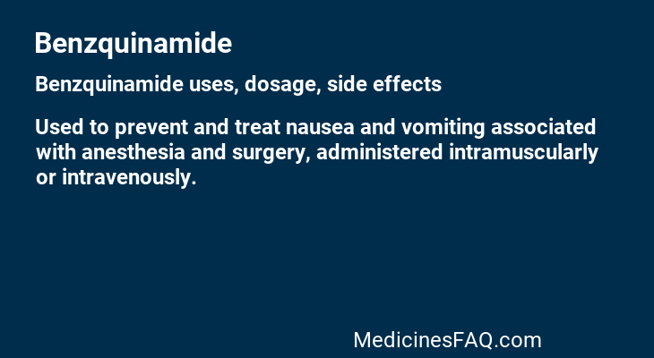 Benzquinamide