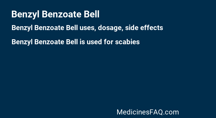 Benzyl Benzoate Bell