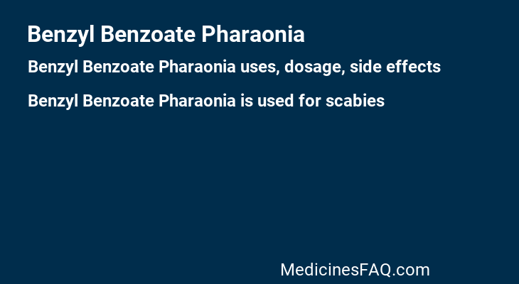 Benzyl Benzoate Pharaonia