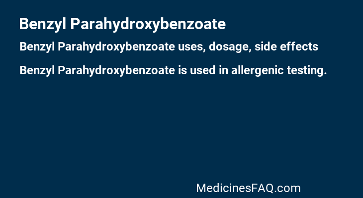Benzyl Parahydroxybenzoate