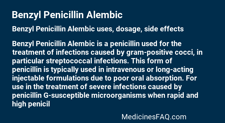 Benzyl Penicillin Alembic