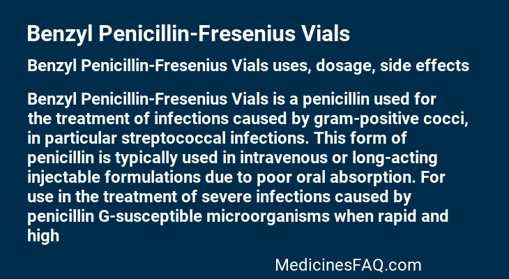 Benzyl Penicillin-Fresenius Vials