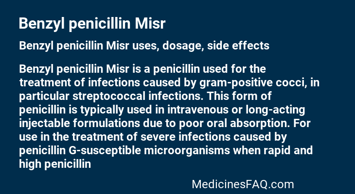 Benzyl penicillin Misr