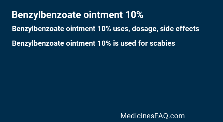 Benzylbenzoate ointment 10%