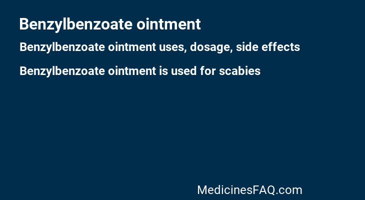 Benzylbenzoate ointment