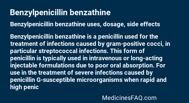Benzylpenicillin benzathine