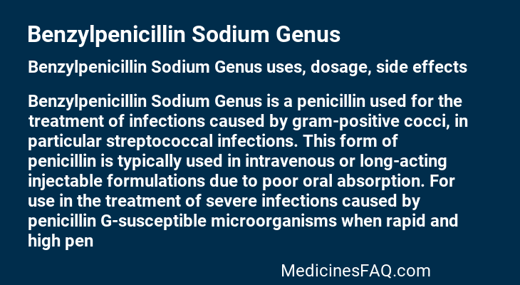 Benzylpenicillin Sodium Genus