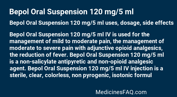 Bepol Oral Suspension 120 mg/5 ml