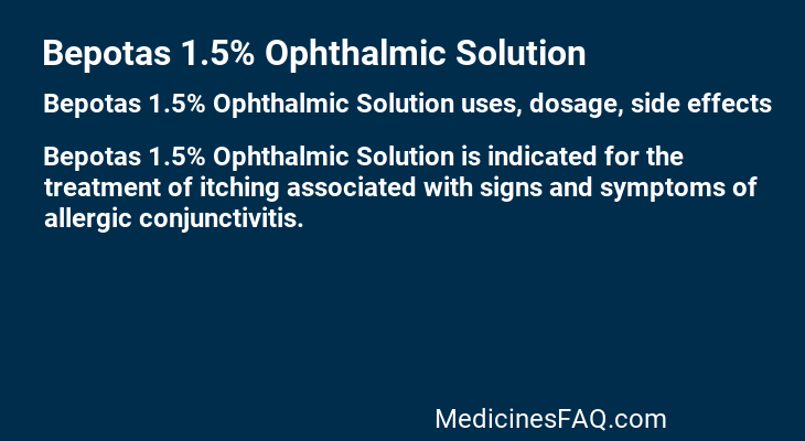 Bepotas 1.5% Ophthalmic Solution