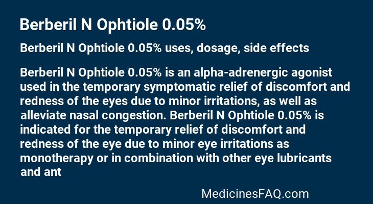 Berberil N Ophtiole 0.05%