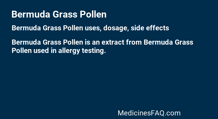 Bermuda Grass Pollen
