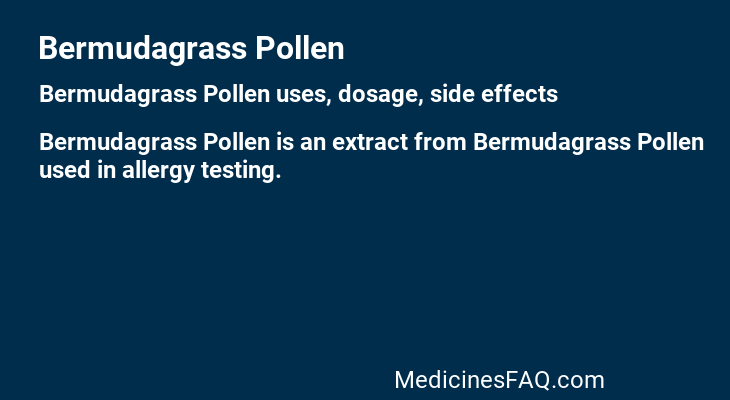 Bermudagrass Pollen