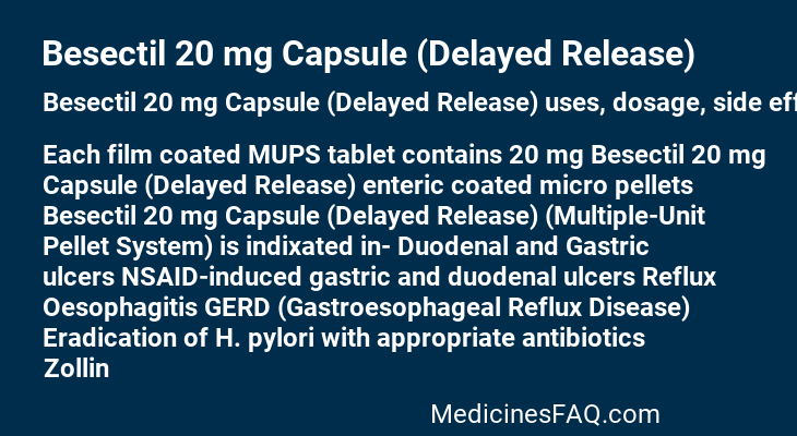 Besectil 20 mg Capsule (Delayed Release)