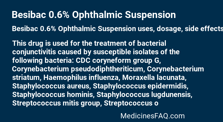 Besibac 0.6% Ophthalmic Suspension