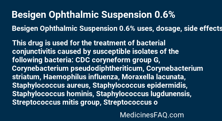 Besigen Ophthalmic Suspension 0.6%