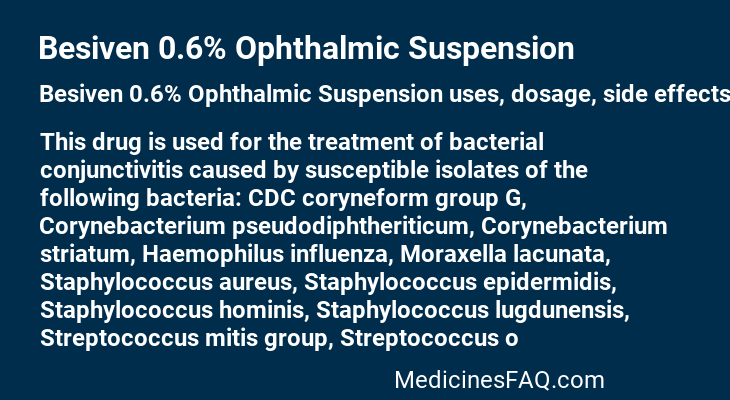 Besiven 0.6% Ophthalmic Suspension