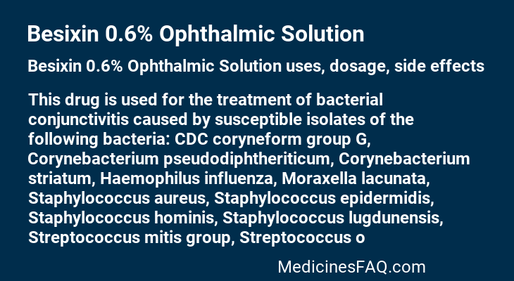 Besixin 0.6% Ophthalmic Solution