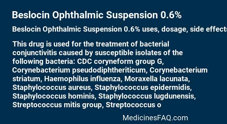 Beslocin Ophthalmic Suspension 0.6%