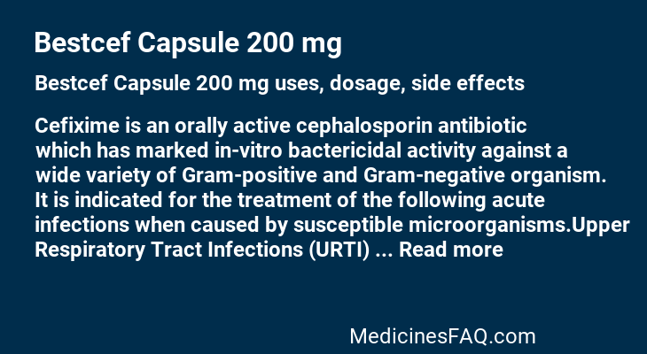 Bestcef Capsule 200 mg