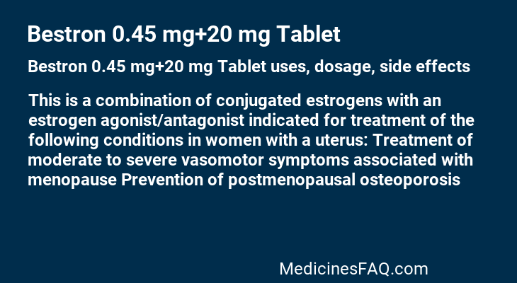 Bestron 0.45 mg+20 mg Tablet