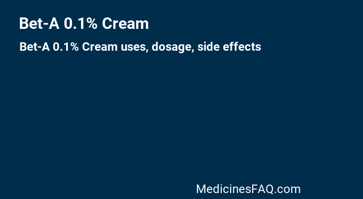 Bet-A 0.1% Cream