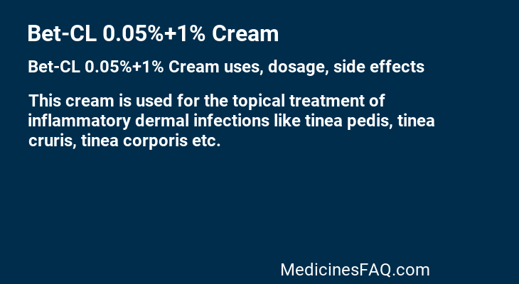 Bet-CL 0.05%+1% Cream