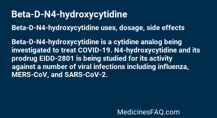 Beta-D-N4-hydroxycytidine