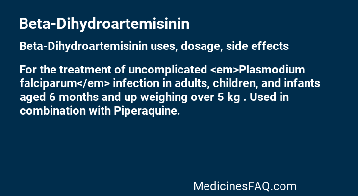 Beta-Dihydroartemisinin