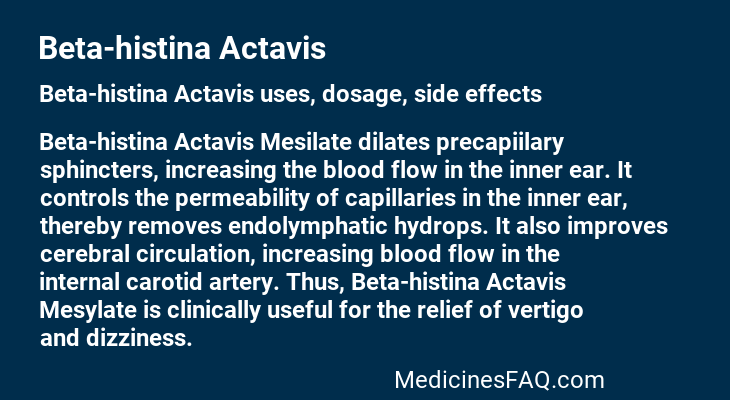Beta-histina Actavis