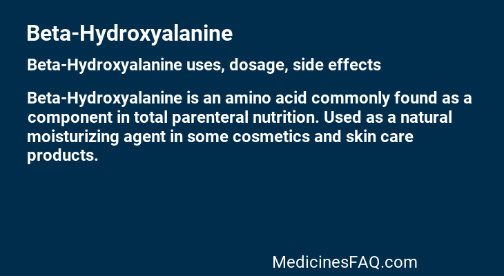 Beta-Hydroxyalanine