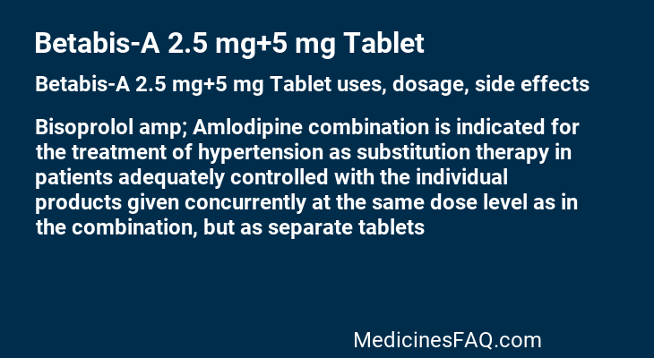 Betabis-A 2.5 mg+5 mg Tablet