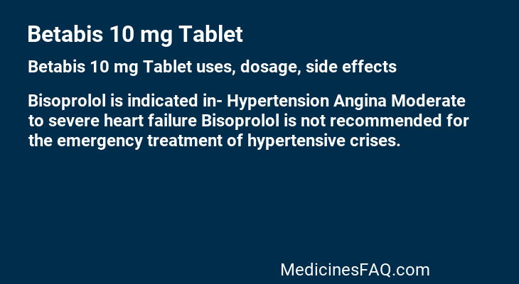 Betabis 10 mg Tablet