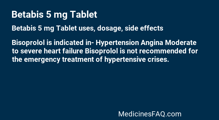 Betabis 5 mg Tablet