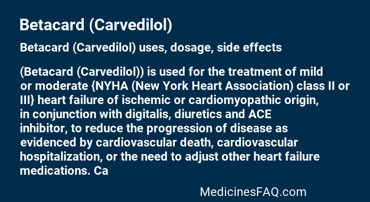 Betacard (Carvedilol)