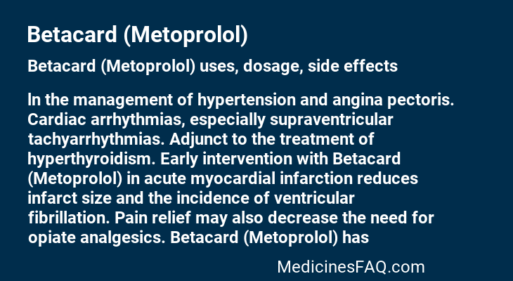 Betacard (Metoprolol)