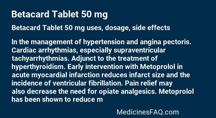 Betacard Tablet 50 mg
