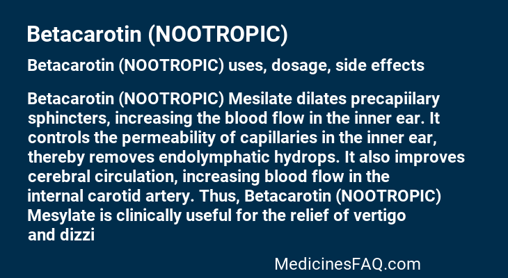 Betacarotin (NOOTROPIC)