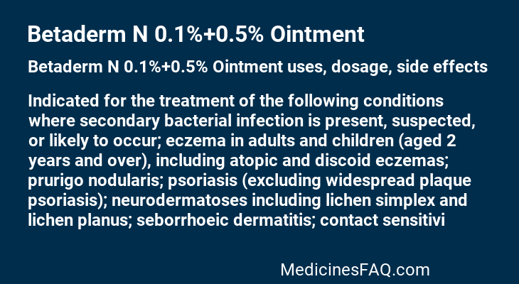 Betaderm N 0.1%+0.5% Ointment