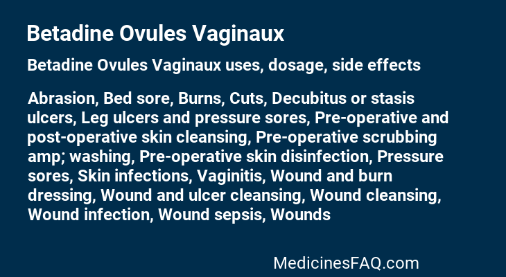 Betadine Ovules Vaginaux