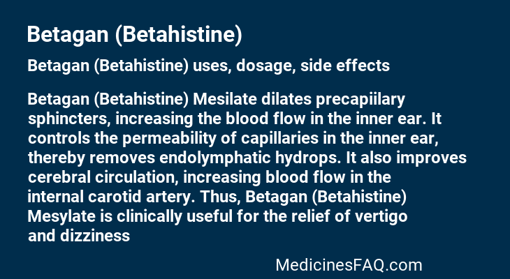 Betagan (Betahistine)