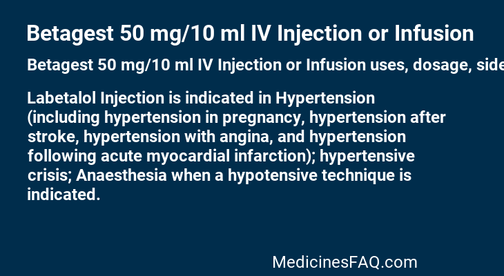 Betagest 50 mg/10 ml IV Injection or Infusion