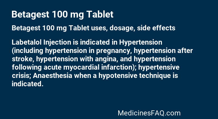 Betagest 100 mg Tablet