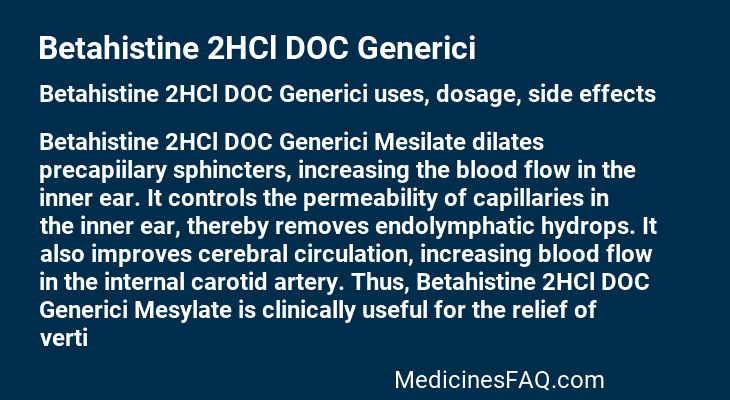 Betahistine 2HCl DOC Generici