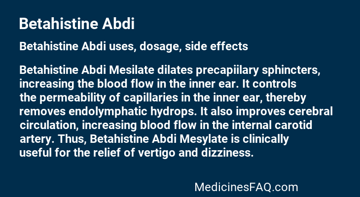 Betahistine Abdi