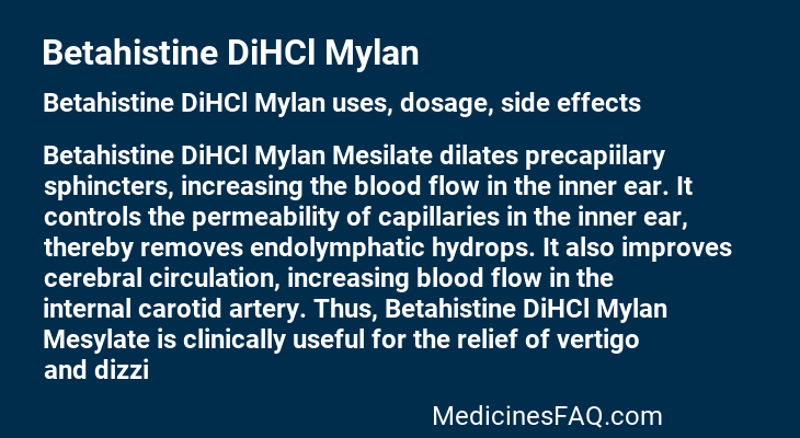 Betahistine DiHCl Mylan