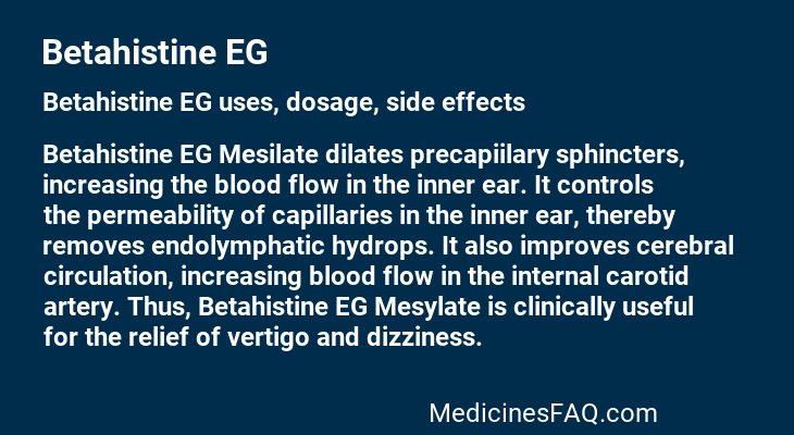 Betahistine EG